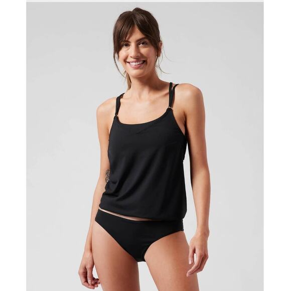NWT Athleta Seascape Blousy Tankini - 34 B/C - Black - 34 B/C - Picture 1 of 4